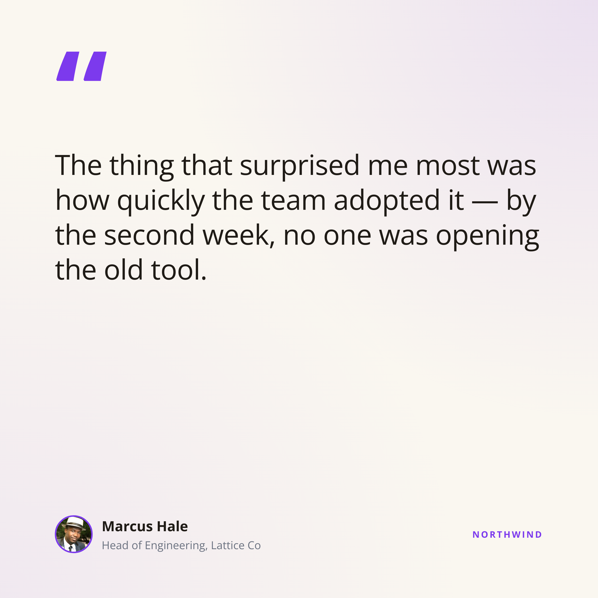 Quote Card template preview, a content image generated by the html2img API