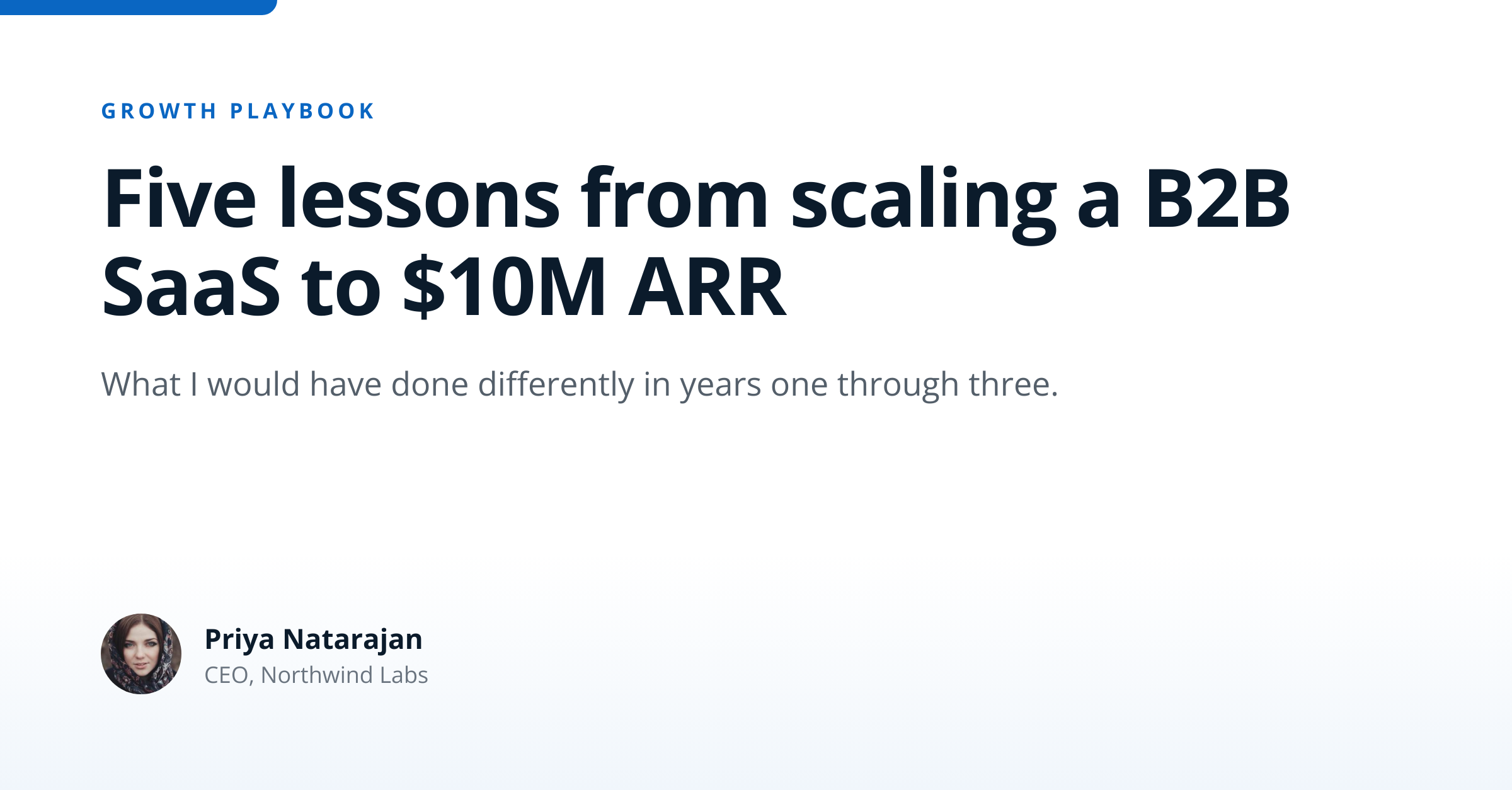 LinkedIn Post Image template preview, a social image generated by the html2img API