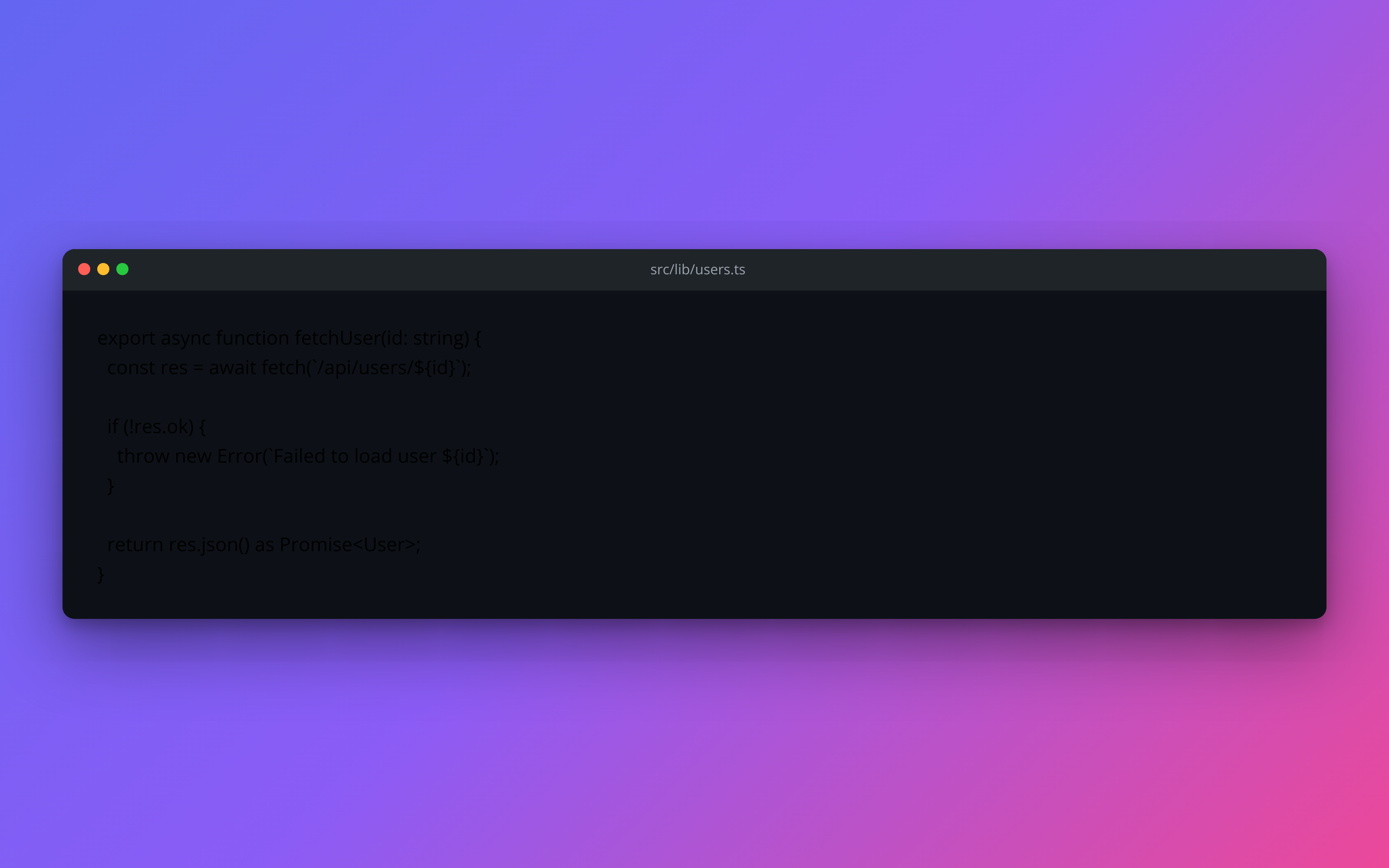 Code Screenshot template preview, a developer image generated by the html2img API