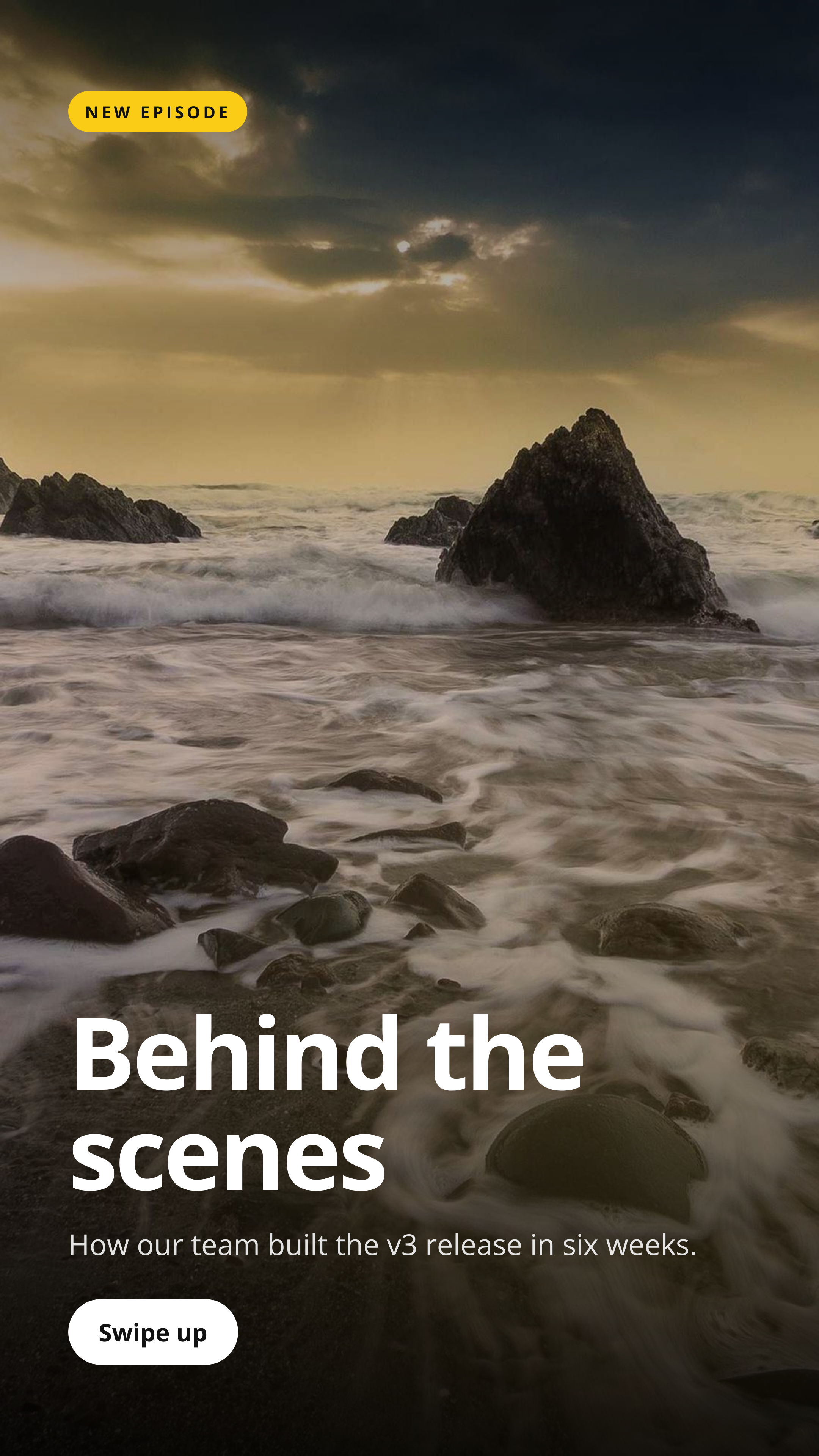 Instagram Story template preview, a social image generated by the html2img API