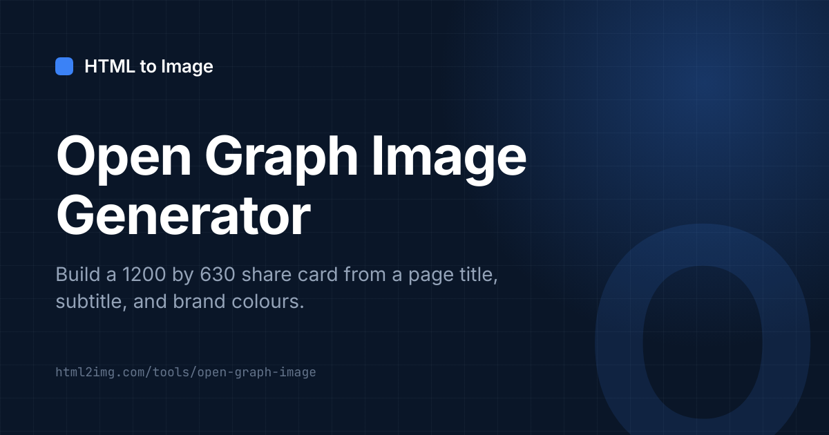 Open Graph card preview for Open Graph Image Generator
