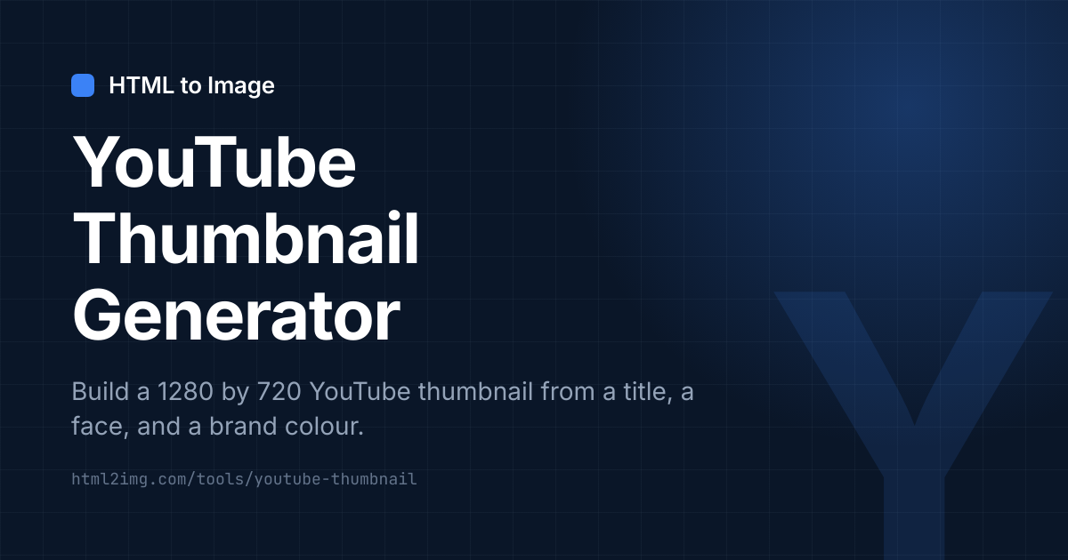 Open Graph card preview for YouTube Thumbnail Generator