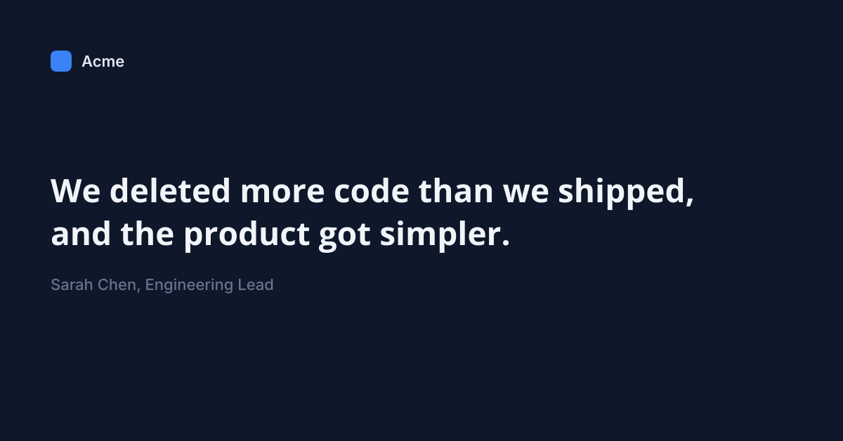 Quote-style card for thread promotion, an example from the Twitter Card Generator