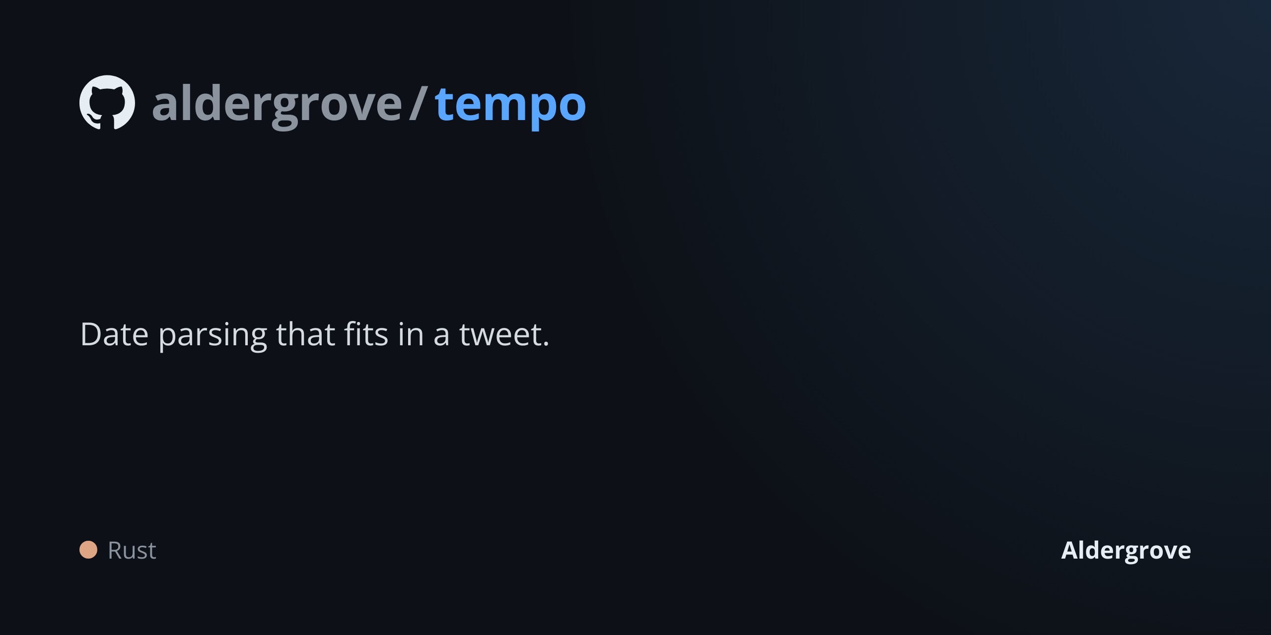A minimal card, an example from the GitHub Social Preview Generator