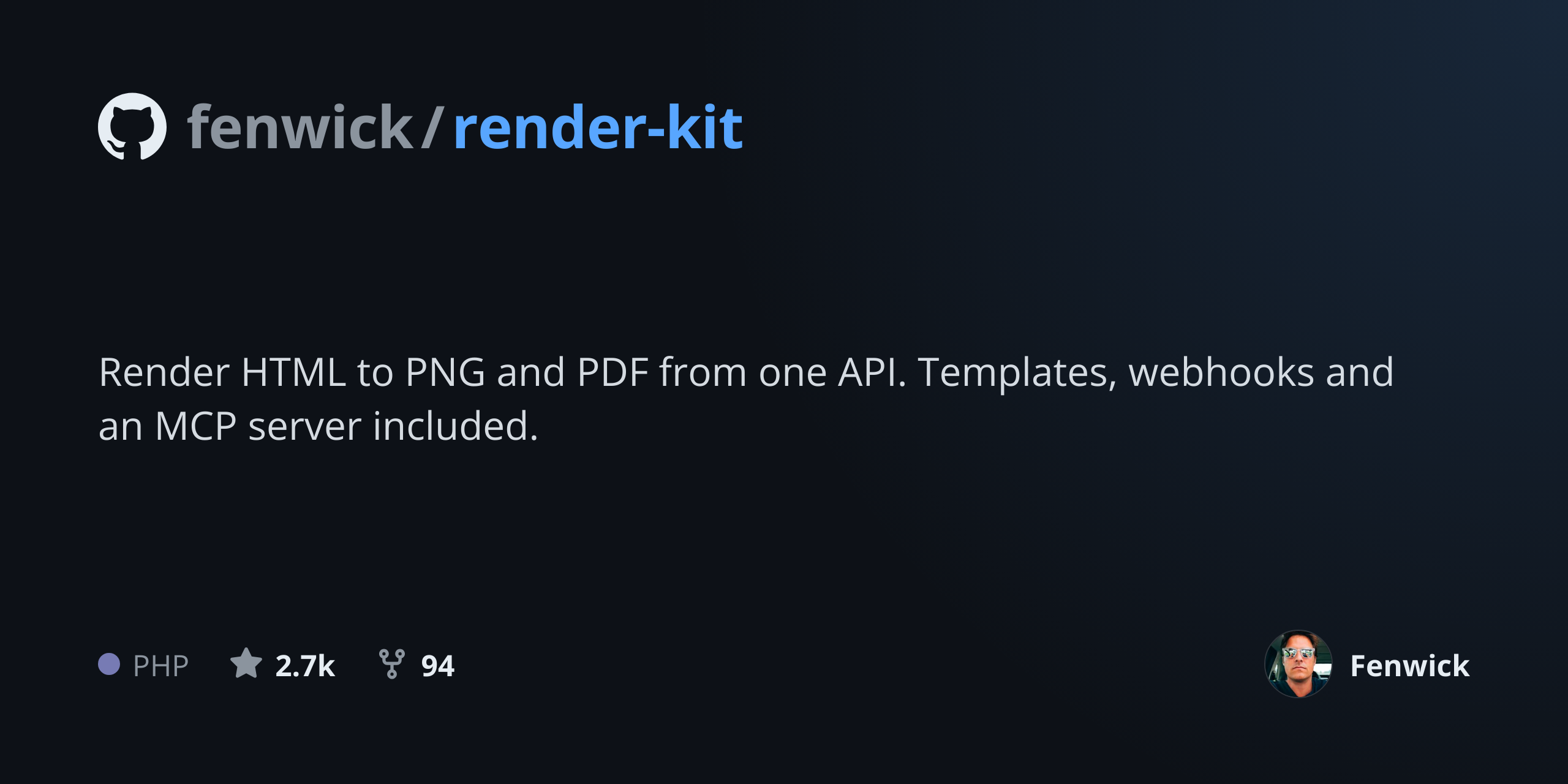 Sample output from the GitHub Social Preview Generator